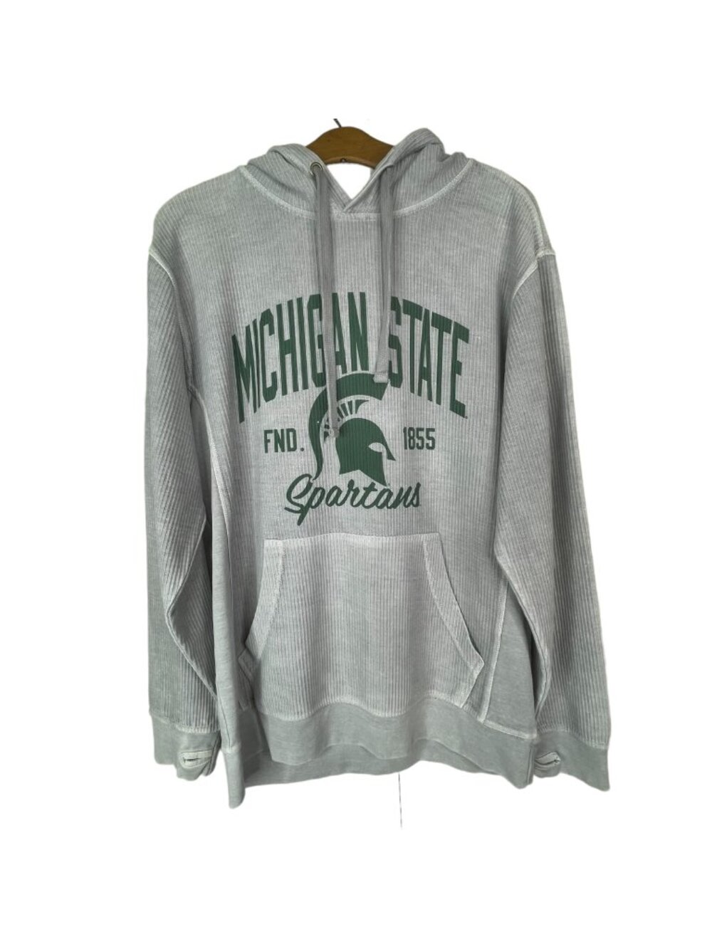 Pressbox Michigan State Hoodie Small Spartans Hoodie Sweatshirt Cotton Gray NEW